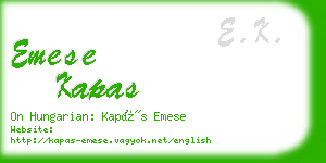 emese kapas business card